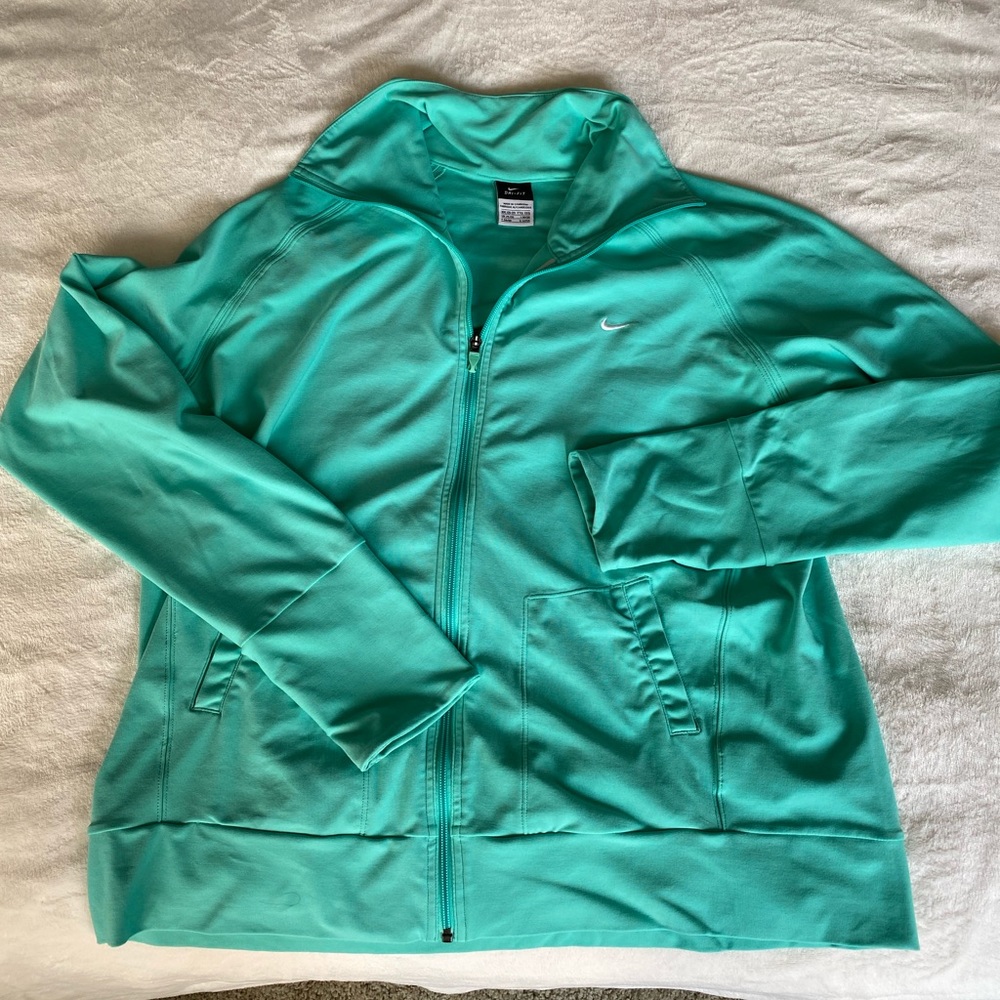 Plus Size Mint Nike Zipper Jacket